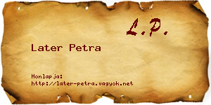 Later Petra névjegykártya